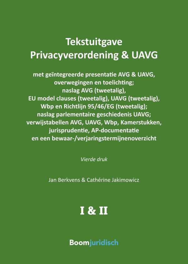 Tekstuitgave Privacyverordening & UAVG